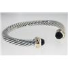 Image 3 : David Yurman Silver /14K Gold, Onyx Bangle.