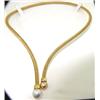 Image 3 : 18K Yellow Gold Pearl Necklace