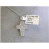 Image 1 : 14k White Gold Necklace with Cross Pendant