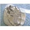 Image 3 : 14k White Gold Necklace with Cross Pendant
