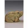 Image 1 : Signed Carved Ivory Netukes early 20th c of a boar