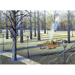 Autumn Afternoon by Yamagata Signed Serigraph