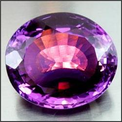 IMPRESSIVE 19.71 CT. Unheated Oval Color Change Amethys