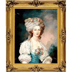 Portrait of a French Lady Oil on Canvas