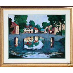 Canal by Baker - Rare Venice Canal Poster Framed