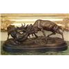 Image 1 : Impressive Bronze Sculpture Fighting Elk