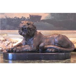 Magnificent Bronze Sculpture Siberian Bengal Tiger