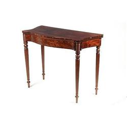 CARD TABLE - Sheraton period mahogany card table