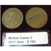 Image 2 : 160. 1919 & 20 Canada Large Cents. VG-VF.