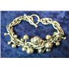 Image 1 : 237. Silver Chainlink and Beaded Bracelet. New.