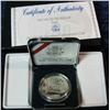 Image 1 : 261. 1991 S USO Silver Dollar Proof in original box of issue.