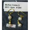 Image 2 : 284. Gold tone Freshwater Pearl Earrings. New in package.