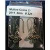 Image 1 : 321. Cross Style Gold & Silver Earrings. New in package.