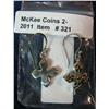 Image 2 : 321. Cross Style Gold & Silver Earrings. New in package.