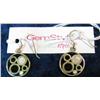 Image 1 : 327. Gemstyle Circle Earrings with Mother of Pearl & Onyx.