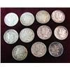 Image 1 : 352. (11) Assorted Date Mercury Dimes Grading Vf-ef.