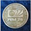 Image 2 : 422. 1974 FIFA World Cup 1000 Fine Silver German Medal.