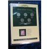 Image 1 : 478. Postal History Type Set of U.S. Nickels in a special display page.