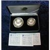 Image 2 : 502. 1988 Korea Two-Piece Silver Proof Set in original case.