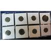 Image 2 : 531. Group of 8 Indian Head Cents in cardboard holders.