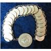 Image 2 : 658. Ladies Bracelet made with Silver-plated Mexico Coins.