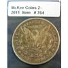 Image 2 : 764. 1902 P Morgan Silver Dollar. VF-20.