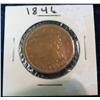 Image 1 : 938. 1846 US Large Cent. VG Cleaned.