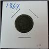 Image 1 : 945. 1864 BR Indian Head Cent. F Dark.