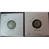 Image 1 : 985. 3-Cent Silver No-Date & 1870 3c Nickel F.