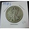 Image 1 : 1059. 1918S Walking Liberty Half Dollar. VG.