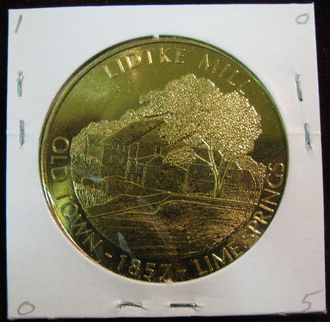 1134. 1957 Lime Springs, Iowa Centennial Medal Bronze.