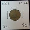 Image 1 : 1343. 1858 SL Flying Eagle Cent. AG.