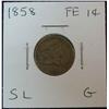 Image 1 : 1346. 1858 SL Flying Eagle Cent. G.