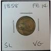 Image 1 : 1347. 1858 SL Flying Eagle Cent. VG.