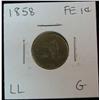 Image 1 : 1352. 1858 LL Flying Eagle Cent. G.