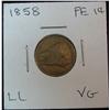Image 1 : 1353. 1858 LL Flying Eagle Cent. VG.