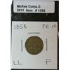 Image 1 : 1355. 1858 LL Flying Eagle Cent. F.