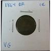 Image 1 : 1383. 1864 BR. Indian Head Cent. VG.