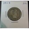 Image 1 : 1408. 1914 Barber Quarter. About F.