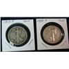 Image 1 : 1508. 1917P G & 1939P VF Walking Liberty Halves.