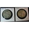 Image 1 : 1509. 1917P G & 1938P F Walking Liberty Halves.