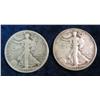 Image 1 : 1510. 1917P VG & 1937P F Walking Liberty Halves.