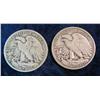 Image 2 : 1510. 1917P VG & 1937P F Walking Liberty Halves.