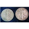 Image 1 : 1526. 1934D F & 1937S F Walking Liberty Halves.