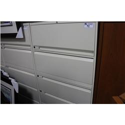 TEKNION BEIGE 5 DRAWER LATERAL FILE CABINET