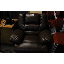 BROWN LEATHER EXECUTIVE SIDE CHAIR