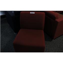 KEILHAUER RED MODULAR RECEPTION CHAIR
