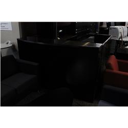 DARK MAHOGANY L-SHAPED GALLERY DESK