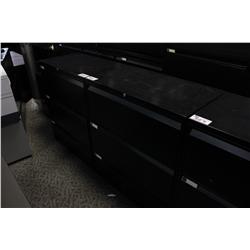 TEKNION BLACK 3 DRAWER LATERAL FILE CABINET
