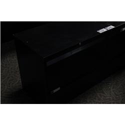 TEKNION BLACK 2 DRAWER LATERAL FILE CABINET